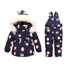 Load image into Gallery viewer, Baby Girl Duck Down Set Kids Snowsuit