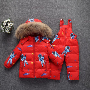 Baby Girl Duck Down Set Kids Snowsuit