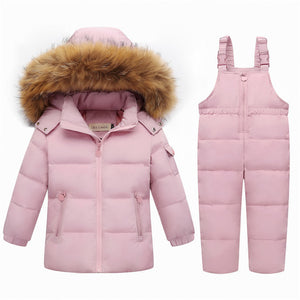 Baby Girl Duck Down Set Kids Snowsuit