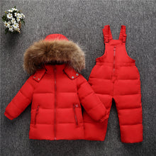 Load image into Gallery viewer, Baby Girl Duck Down Set Kids Snowsuit