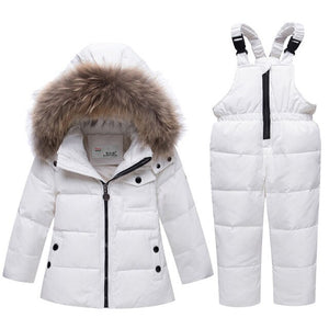 Baby Girl Duck Down Set Kids Snowsuit